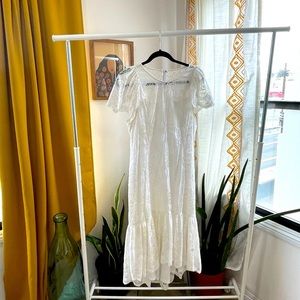 Calvin Klein White Lace Mermaid Dress